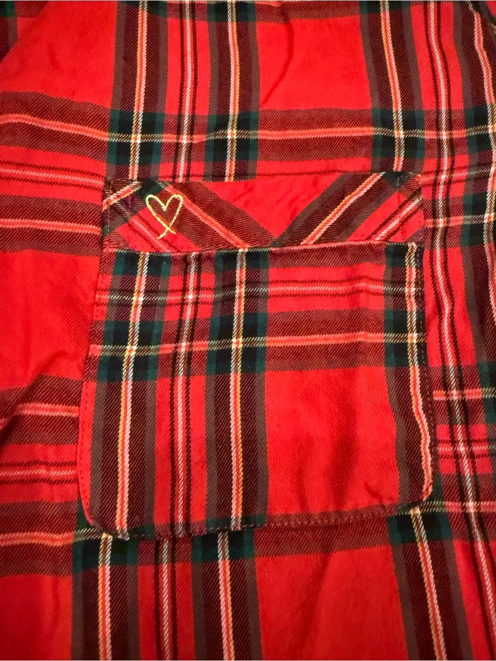 Victoria's Secret Red Plaid Cotton Pajama Set
